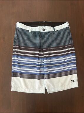 Billabong Platinum X Men's Striped Board Shorts Swim Trunks Striped Beachwear